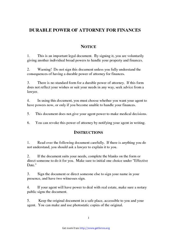 Durable Power of Attorney for Finances 2