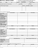 Rental Applications Templates form