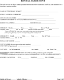 Rental Agreement form