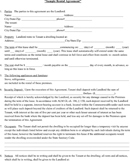 Sample Rental Agreement form