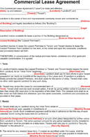 Commercial Lease Agreement form