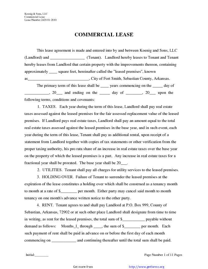 Triple net Lease Template