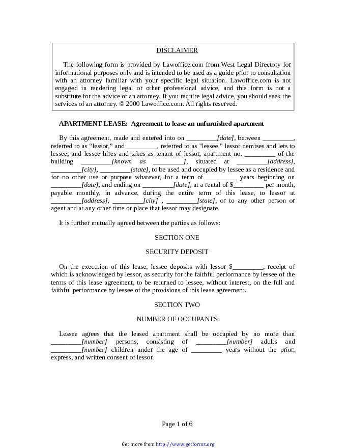 Apartment Lease Agreement 1