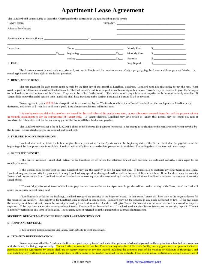 Apartment Lease Agreement 3