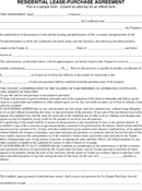 Residential Lease Purchase Agreement form