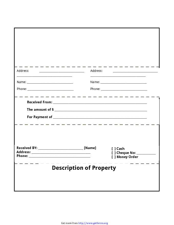 Landlord Receipt Template