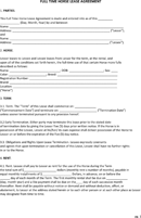 Full Time Horse Lease Agreement form