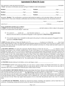 Agreement to Rent or Lease form