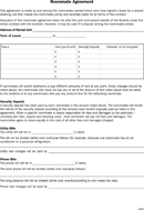 Roommate Agreement form