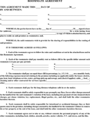 Roommate Agreement Form form