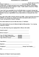 Trailer Rental Agreement form