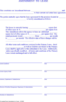 Amendment to Lease form