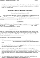 Memorandum of Ground Lease form