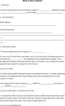 Rental Purchase Contract form