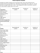 Rental Inspection Checklist form