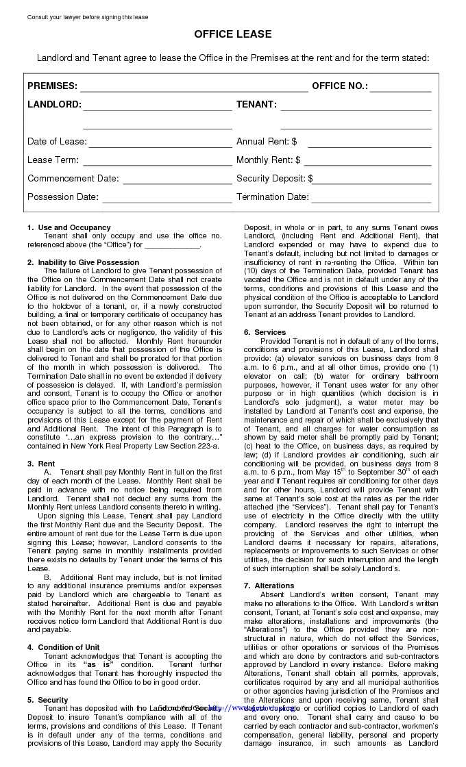 Office Lease Contract