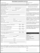 Apartment Lease Application form