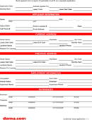 Lease Application Template 1 form