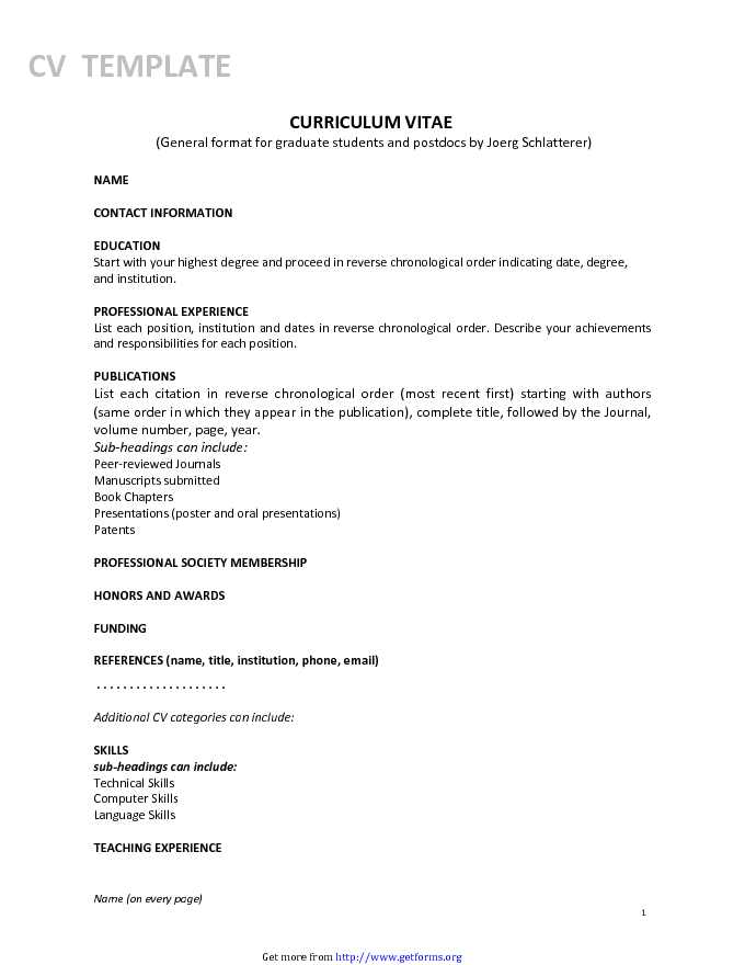 Europass Curriculum Vitae 1 Download Cv Template For Free Pdf Or Word