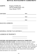 Rental Management Agreement form