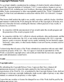 Copyright Release Form 1 form