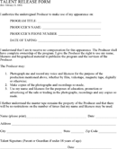 Talent Release Form 1 form