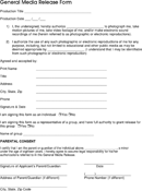 General Media Release Form 1 form