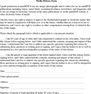 Media Release Form form