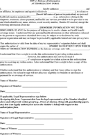 HIPAA Release Form form