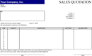 Sales Quotation Template form