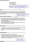 an Example of a Functional CV form