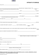 Affidavit of Domicile 2 form