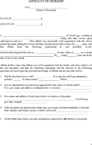 Affidavit of Heirship 3 form