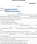 Affidavit of Heirship 4 form