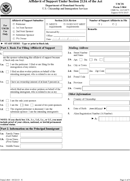 Form I-864, Affidavit of Support Under Section 213A of the Act form