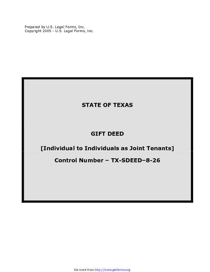 State of Texas Gift Deed