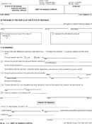 Michigan Writ of Habeas Corpus form