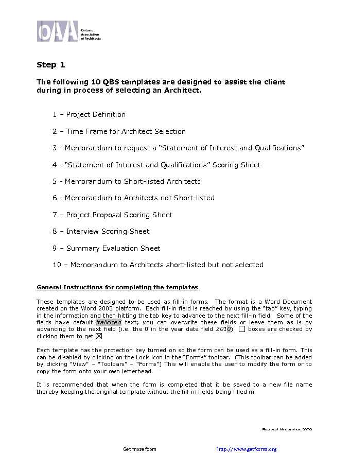 Construction Scope of Work Template