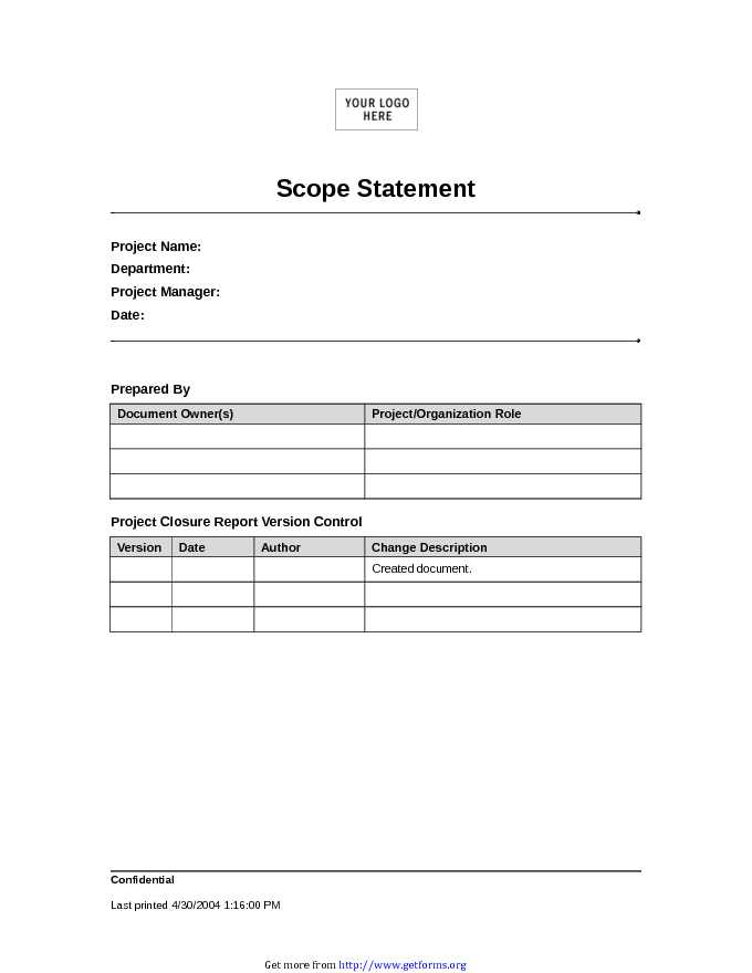 Scope Statement