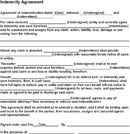 Indemnity Agreement 1 form