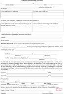 Temporary Guardianship Agreement form