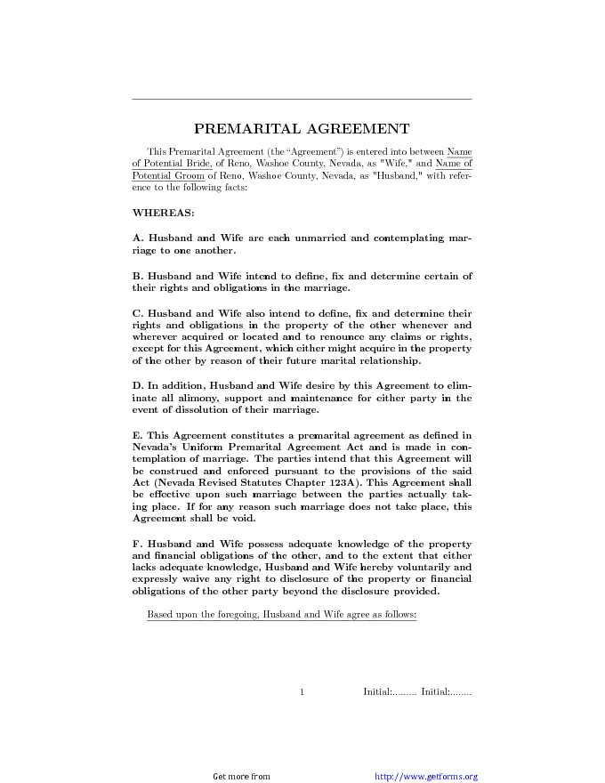 Prenuptial Agreement 2