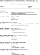 Student Curriculum Vitae Template form