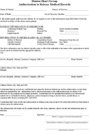 Generic Authorization to Release Medical Records Form form