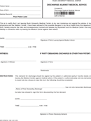 Discharge Against Medical Advice form
