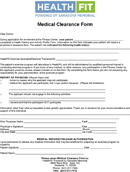 Medical Clearance Form 2 form