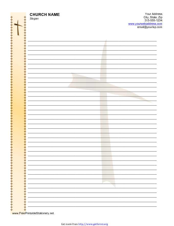 Church Letterhead Template 1