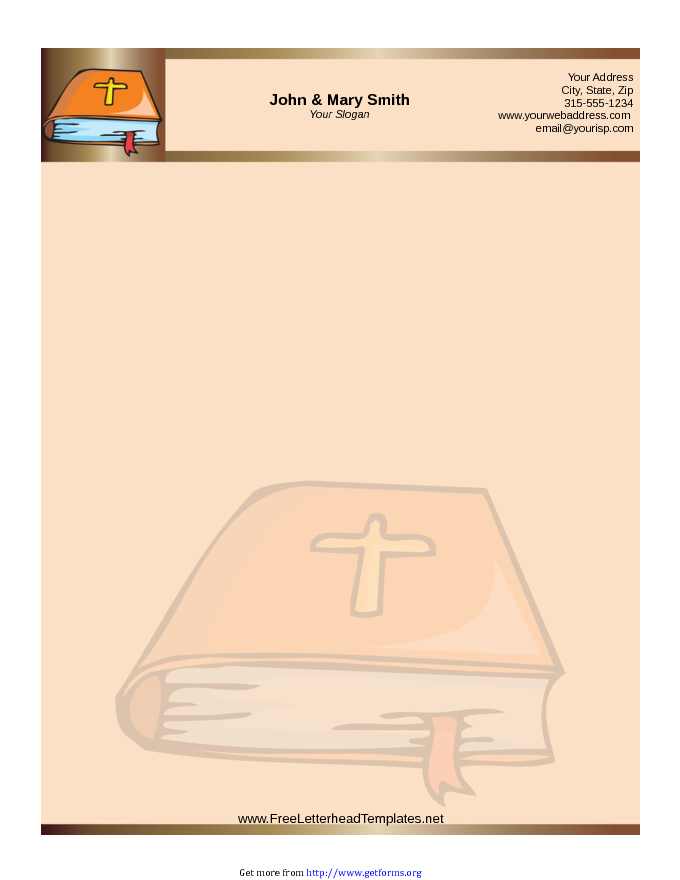 Church Letterhead Template 2