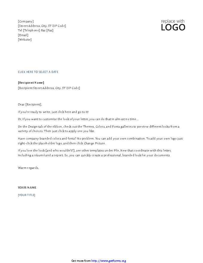 Letterhead Template (Timeless Design)