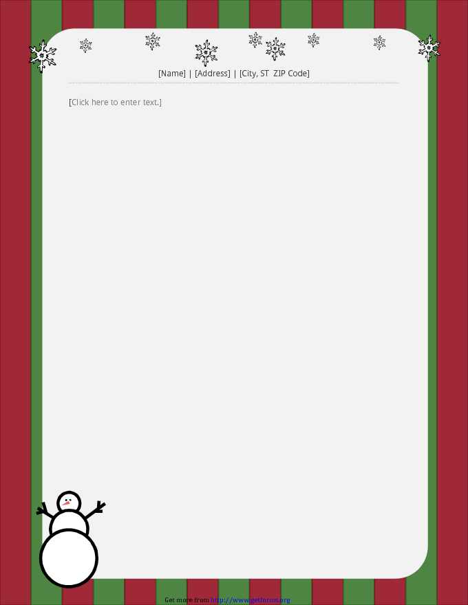 Christmas Letterhead Template 1